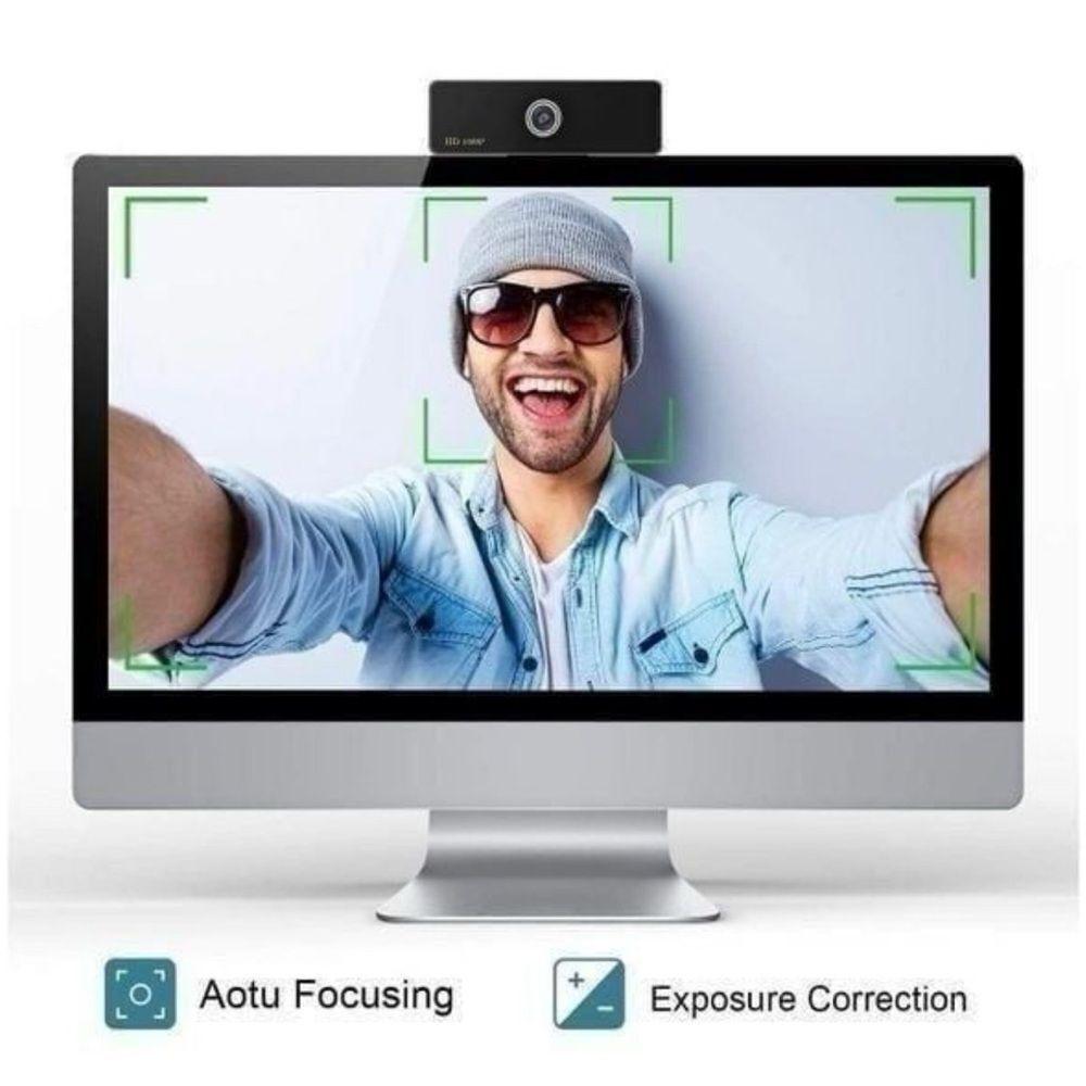 Webcam with Microphone, 1080P HD Webcam Streaming Computer Camera, USB Webcam - Picture 4 of 5